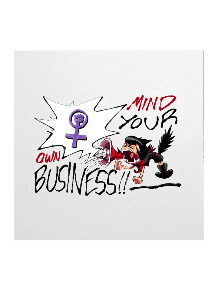 Alunya - “Mind Your Own Business!!” Sticker product image (2)