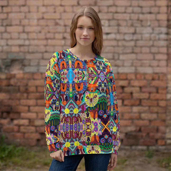 Abstract Doodle Animals Unisex Sweatshirt product image (1)