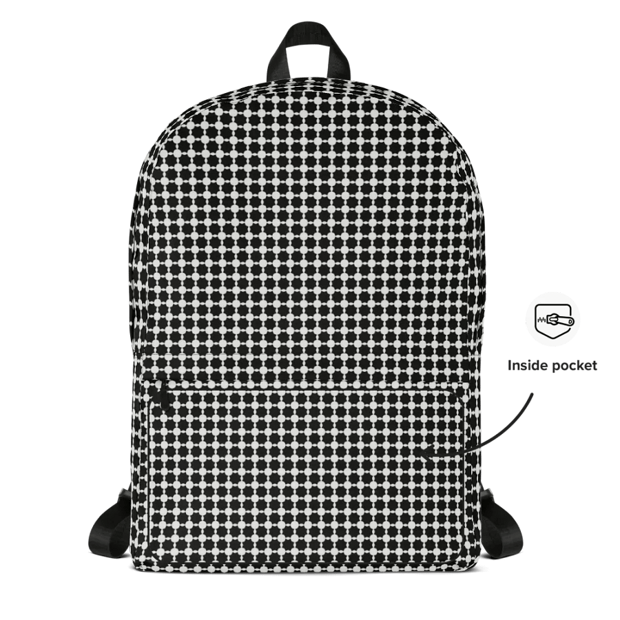 Abstract Black and White Chain Back Pack product image (11)