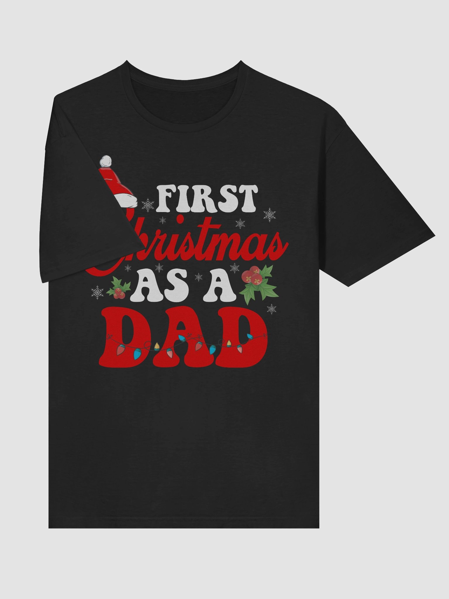 First Christmas As A Dad Holiday Joy And Love Gifts For Dads T-shirt product image (5)