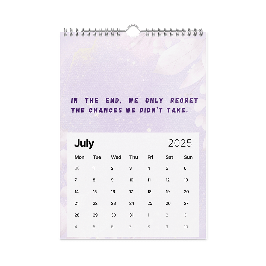 FLORAL INSPIRATIONAL QUOTES WALL CALENDAR 2026 product image (7)