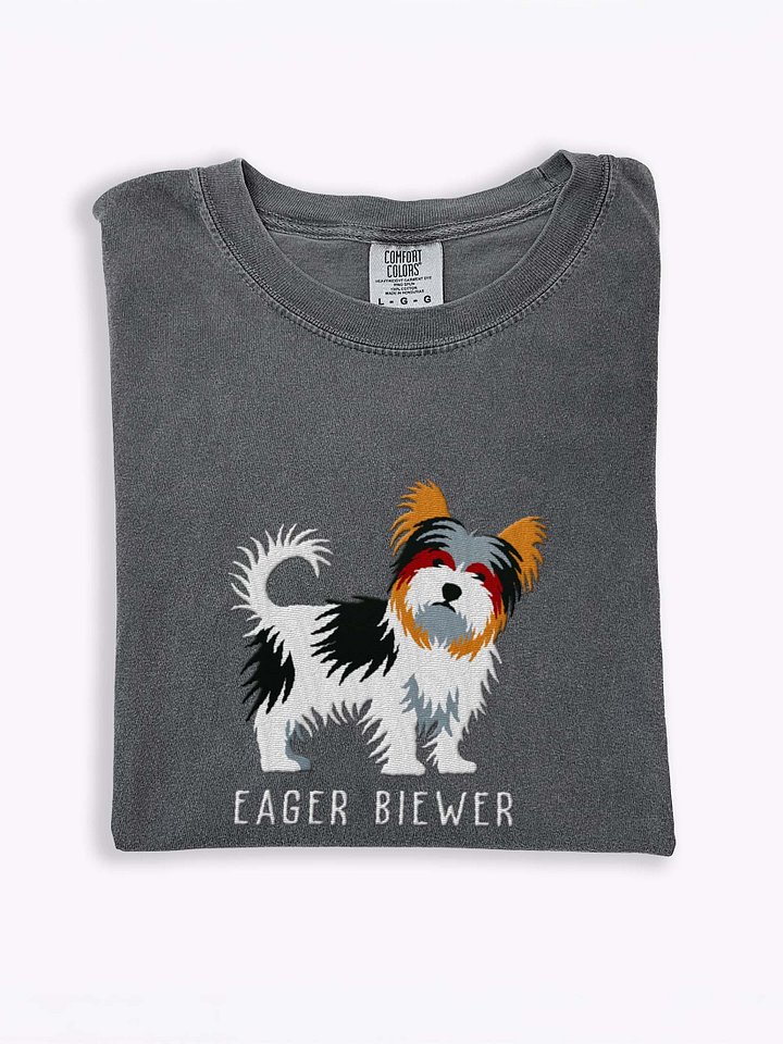 Eager Biewer T-Shirt(Embroidered) of a Biewer Terrier product image (1)