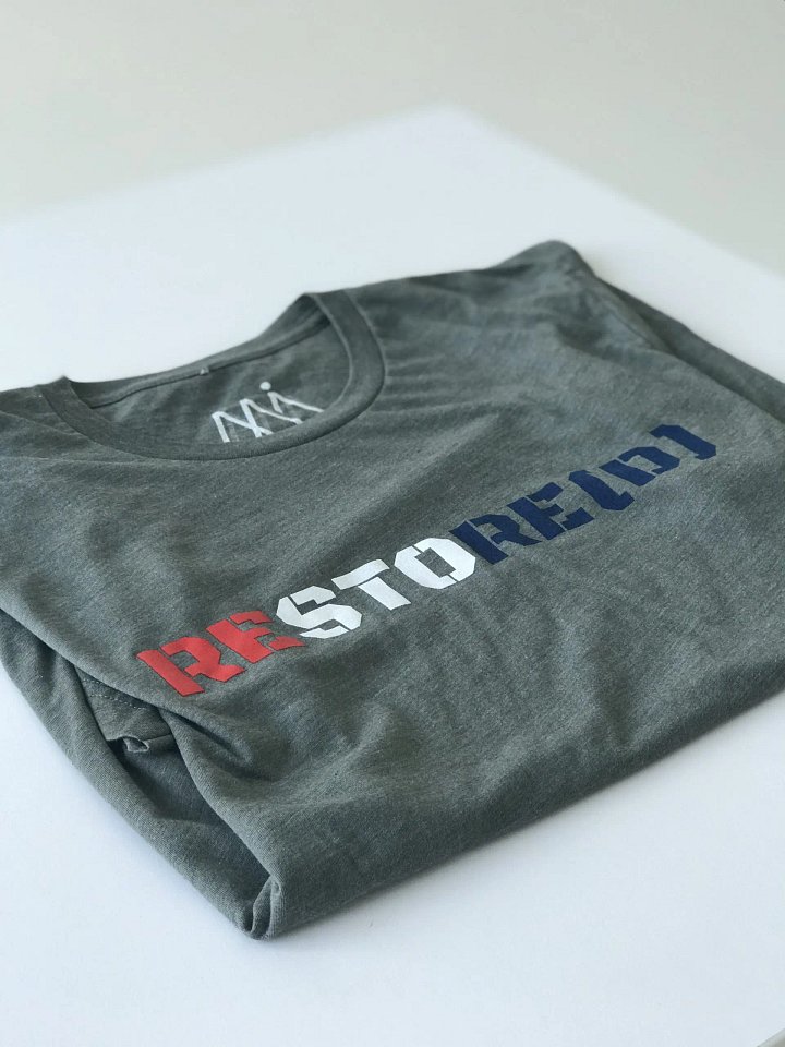 RESTORE(D) "USA" Men of Iron T-Shirt product image (2)