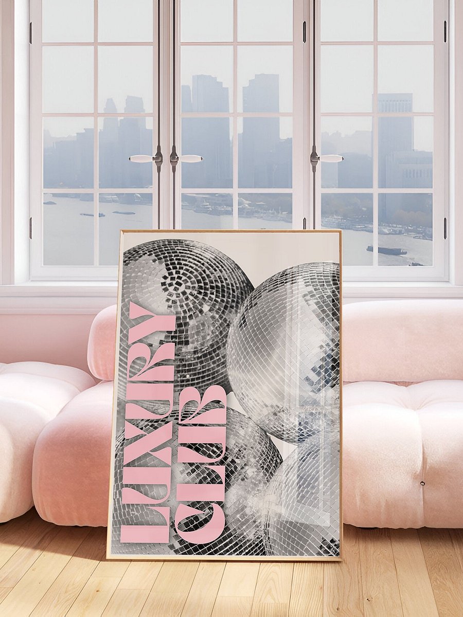 Funky Disco Ball Pink Black and White Luxury Club product image (32)