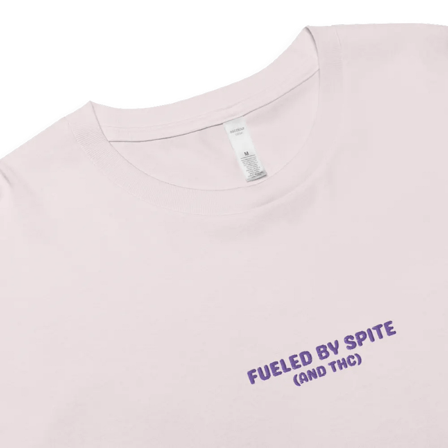 FUELED BY SPITE (purple thread) embroidered cotton crop top product image (21)