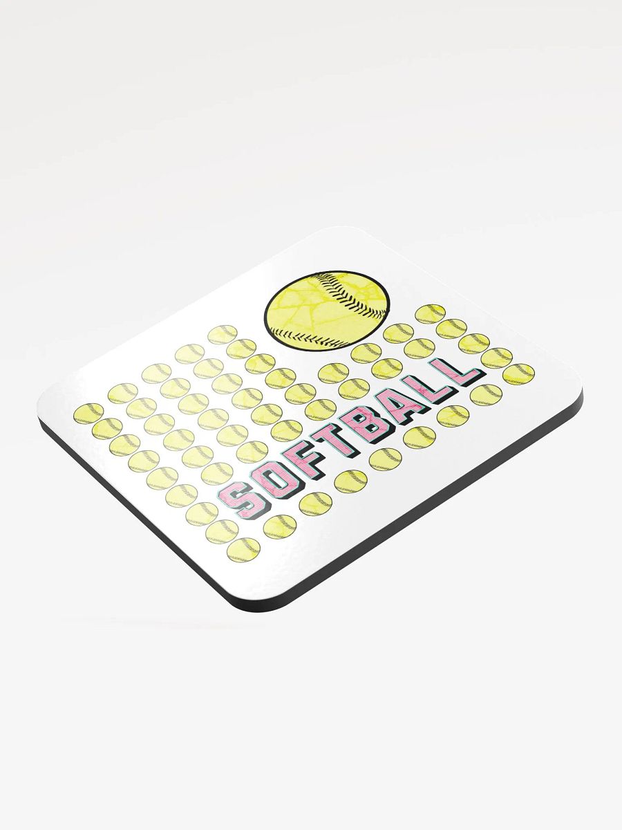 US Flag Softball Grid Glossed Cork Coaster product image (3)