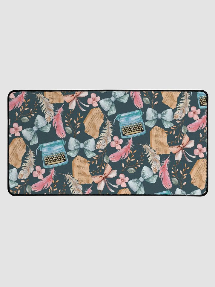 Vintage Watercolor Writer Coquette Bow Desk Mat product image (2)