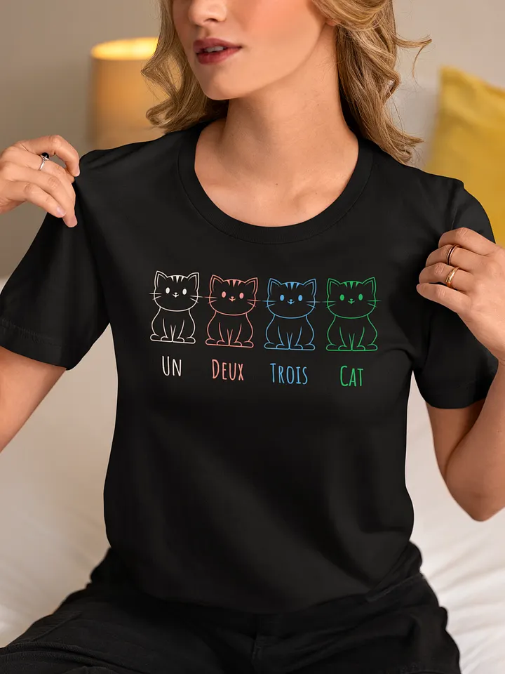 Pixelated Feline Fantasia Tee/ Funny French Twist product image (2)