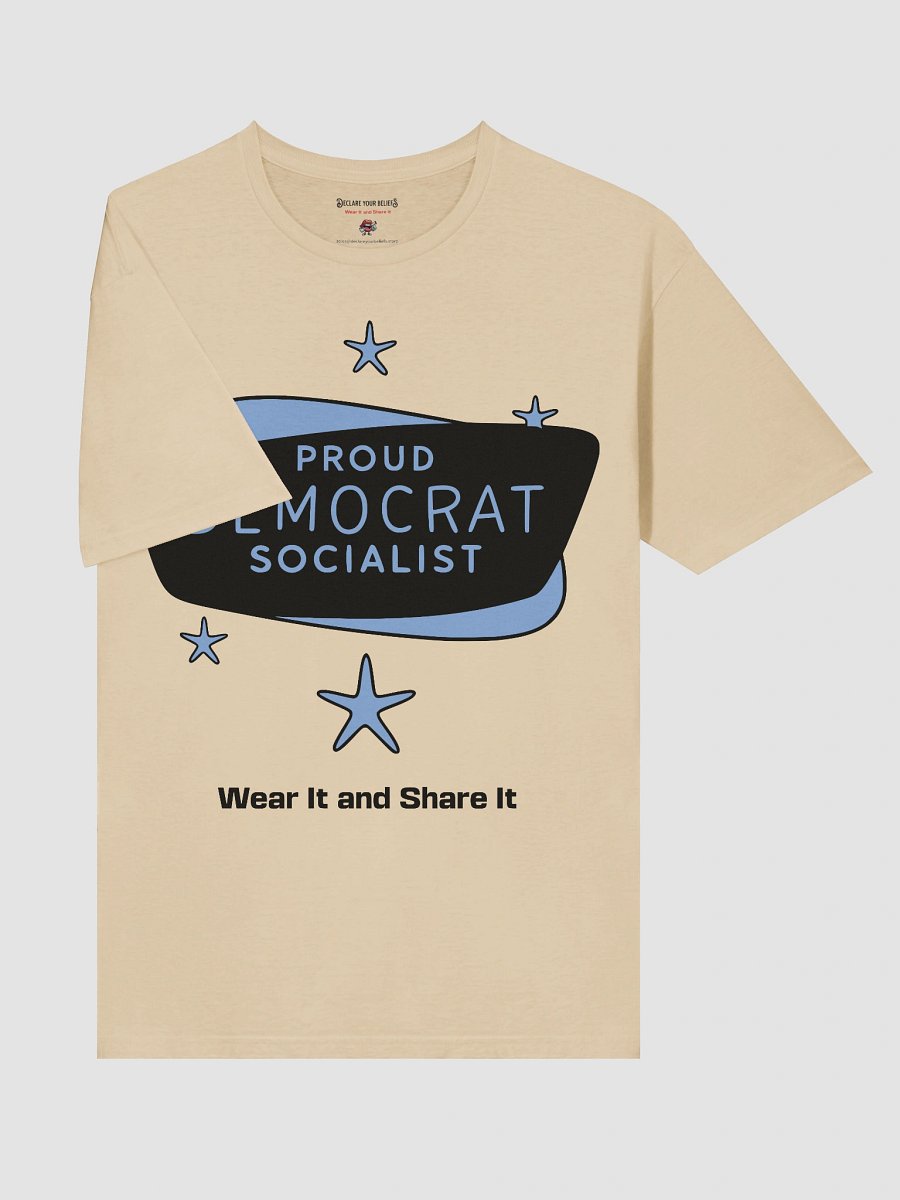 Proud Democrat Socialist Bold Identity Tee (C) product image (3)