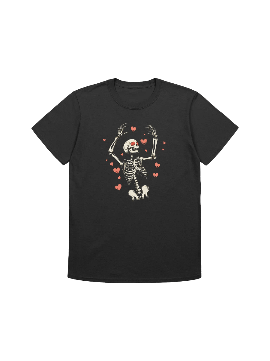 Skeleton and Hearts Valentine’s Day Unisex T-Shirt product image (1)