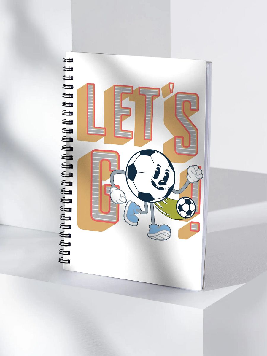 Lets Go Mascot Soccer Ball Character Spiral Notebook product image (3)