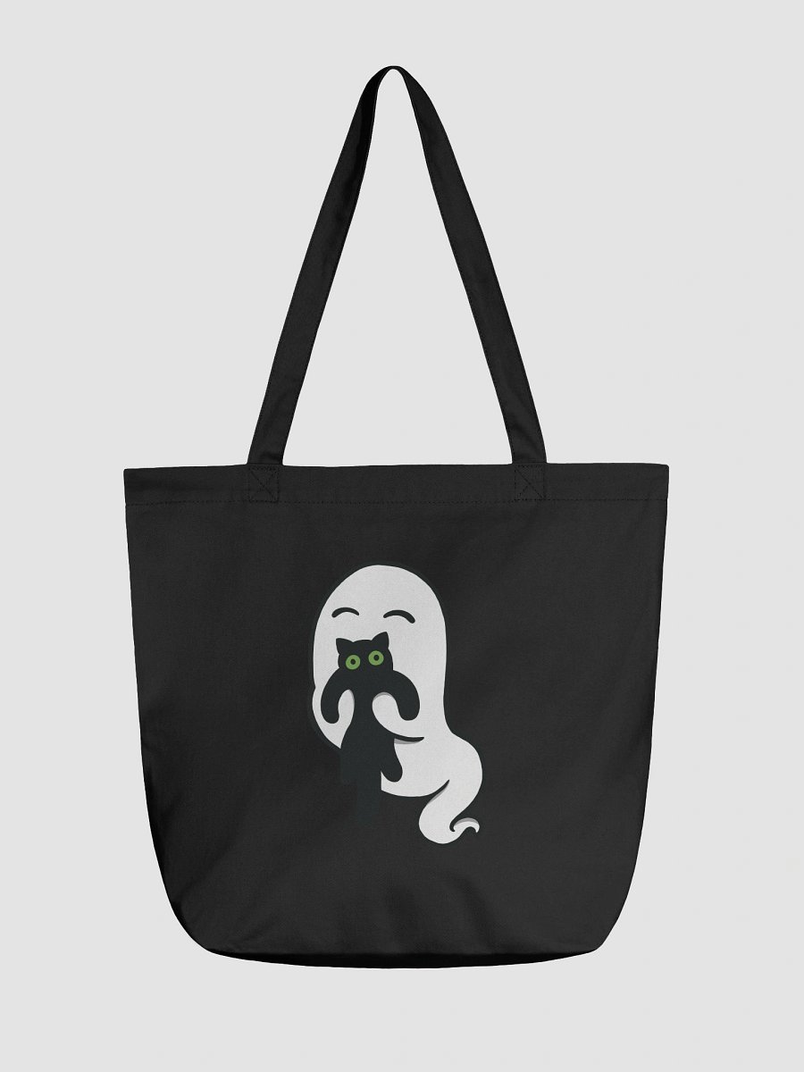 Ghost Kitty Eco Cotton Tote Bag - Black product image (1)