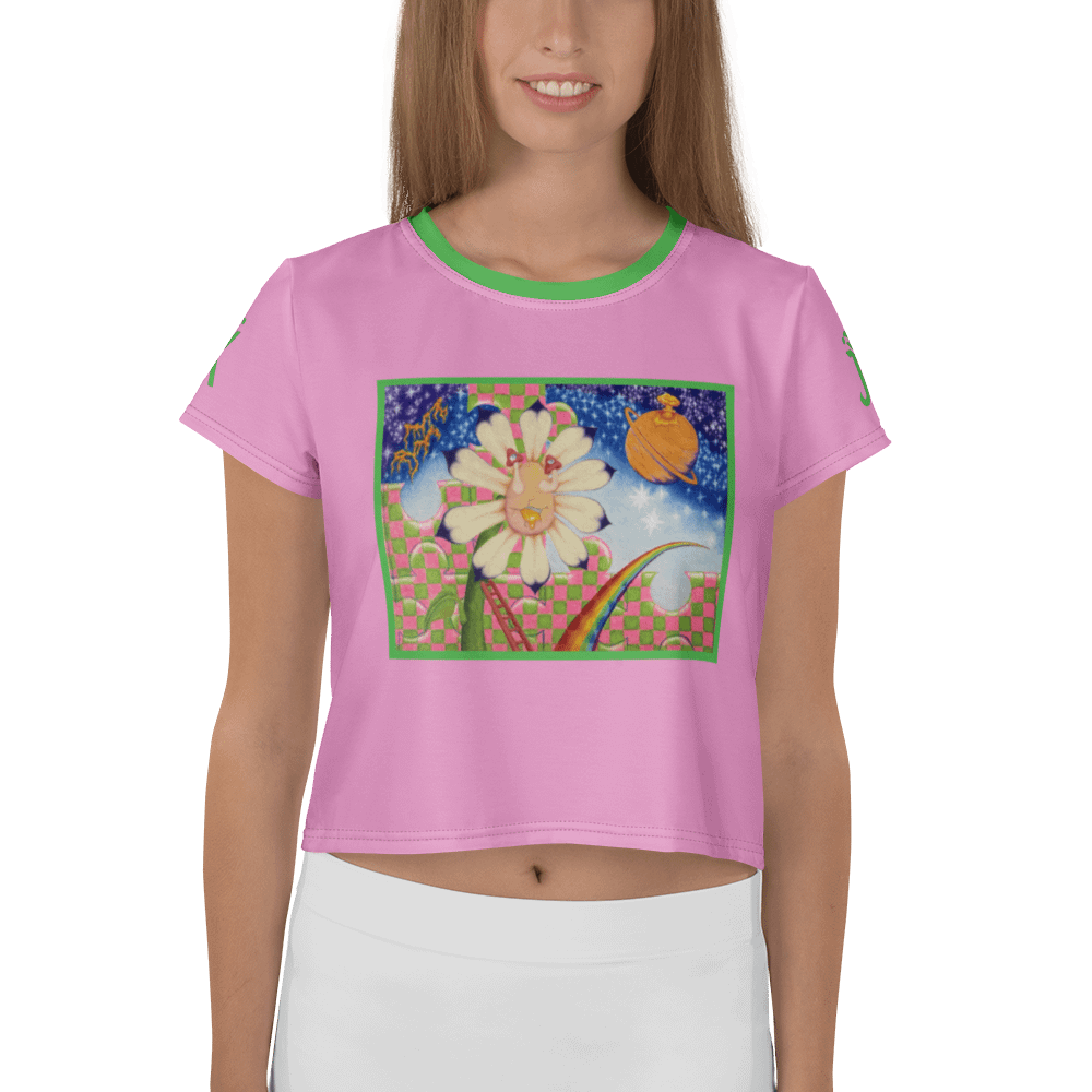 Puzzle Pieces Watermelon Crop Top product image (1)