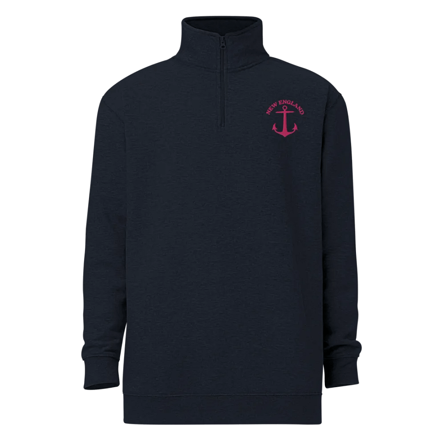 New England Left Side Pink Embroidery Half Zip product image (20)