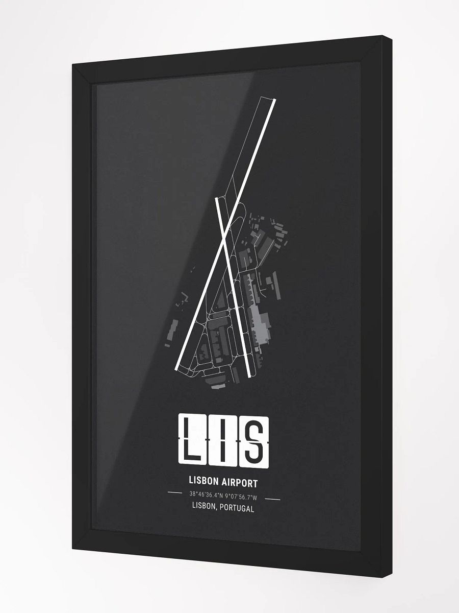 Framed Airport LIS Premium Map On Matt Paper product image (2)