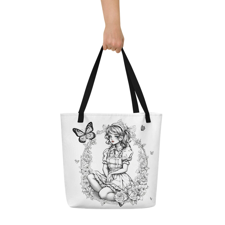 Monochrome Maid Floral Tote Bag product image (8)