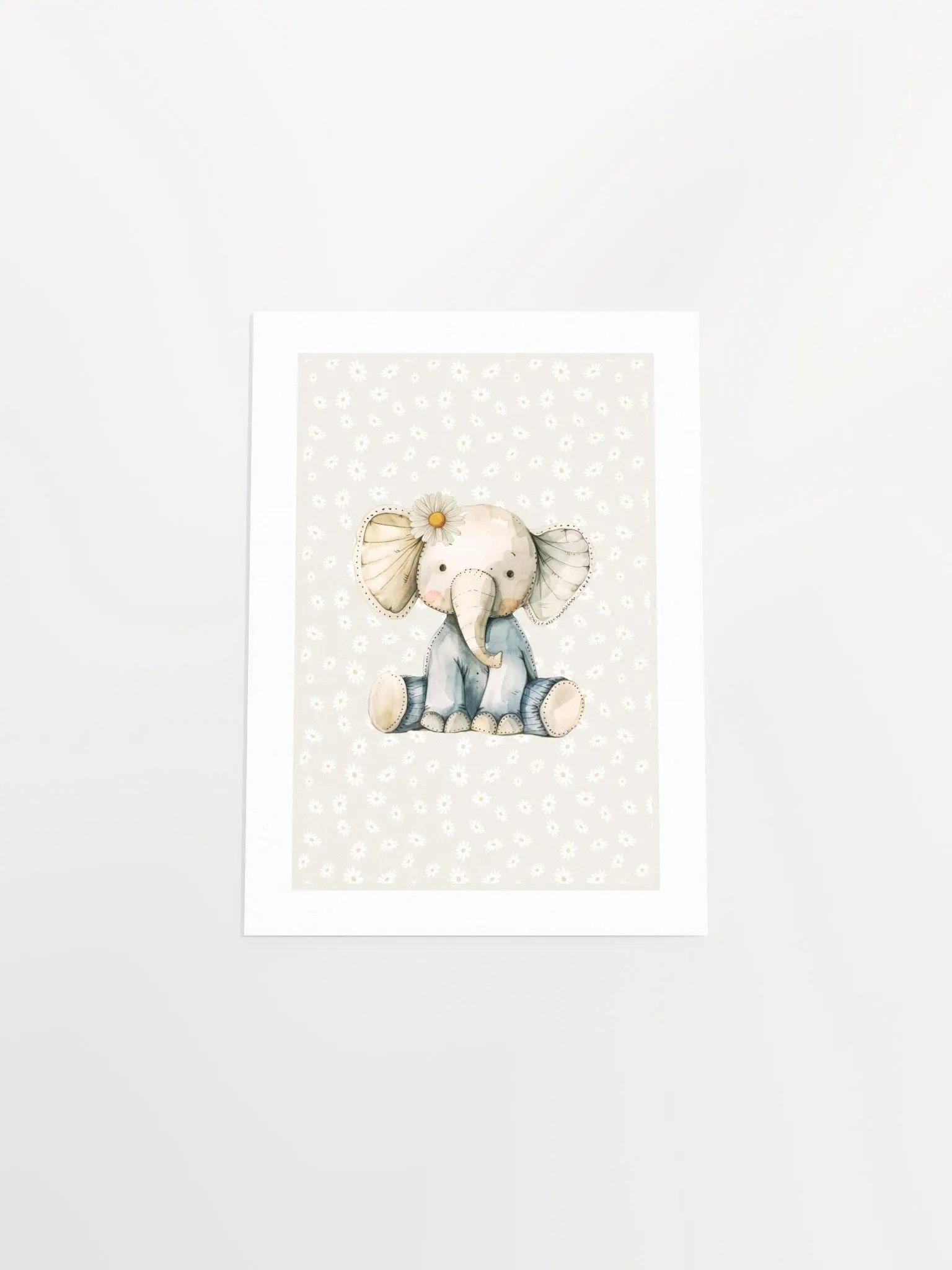 Boho Daisy and Elephant Nursery Print product image (5)