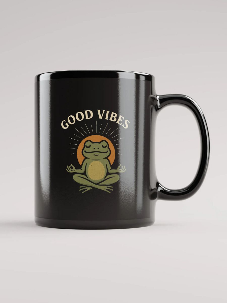 Good Vibes Black Glossy Mug product image (1)