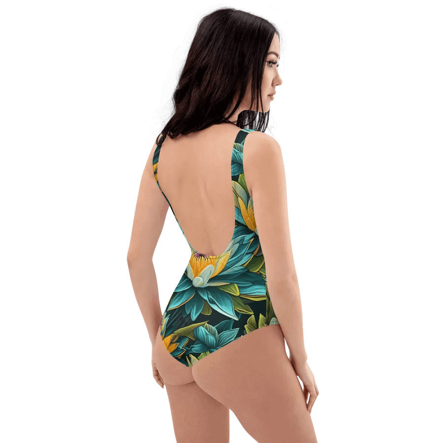 Lotus blue maillot/swim suit one piece product image (6)