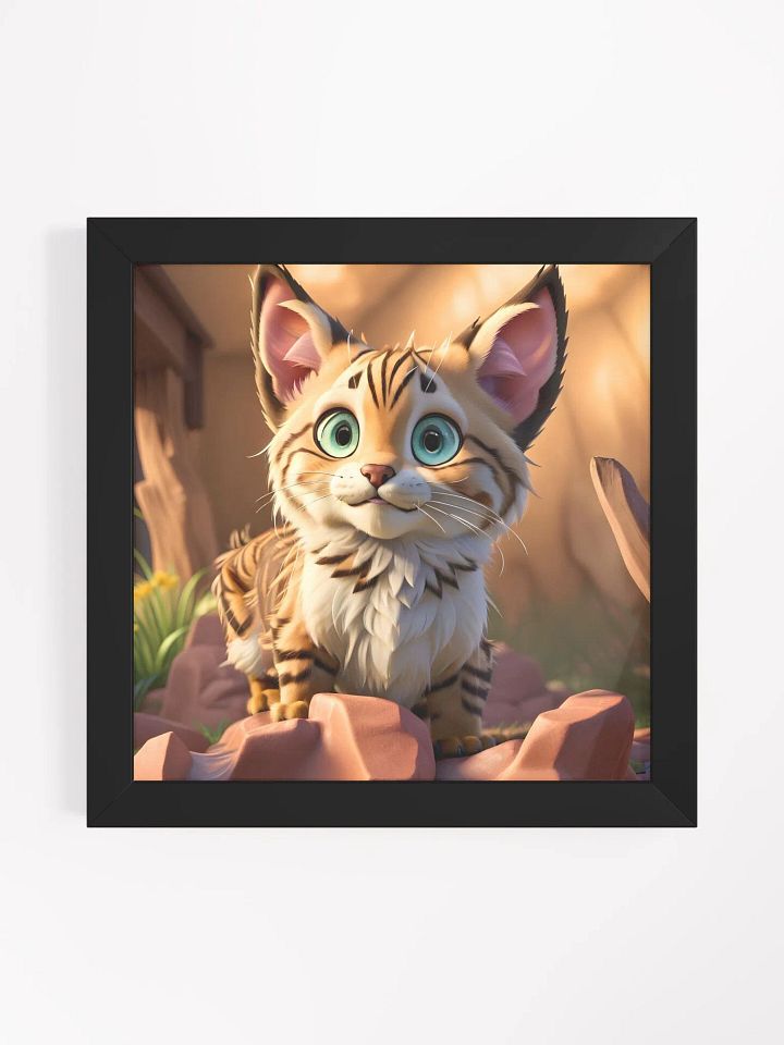 Endangered Species - Mexico - Lynx Eco-Friendly Ayous Wood Framed Poster product image (1)