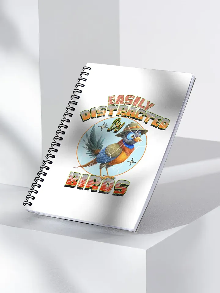 Easily Distracted By Birds Whimsical Spiral Notebook product image (2)