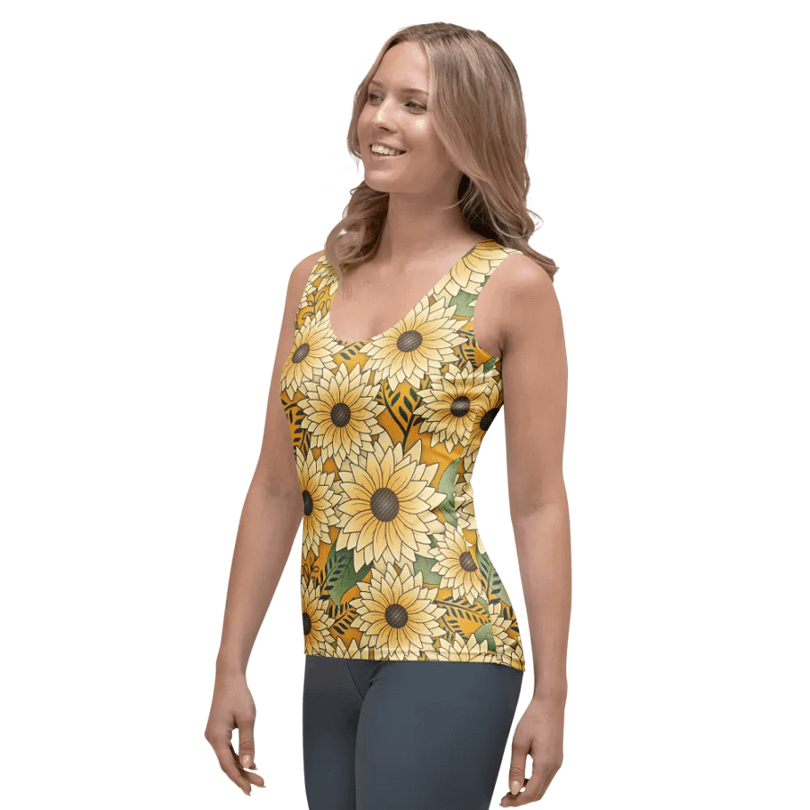 Sunflower Garden Floral Design Women's Tank Top product image (3)