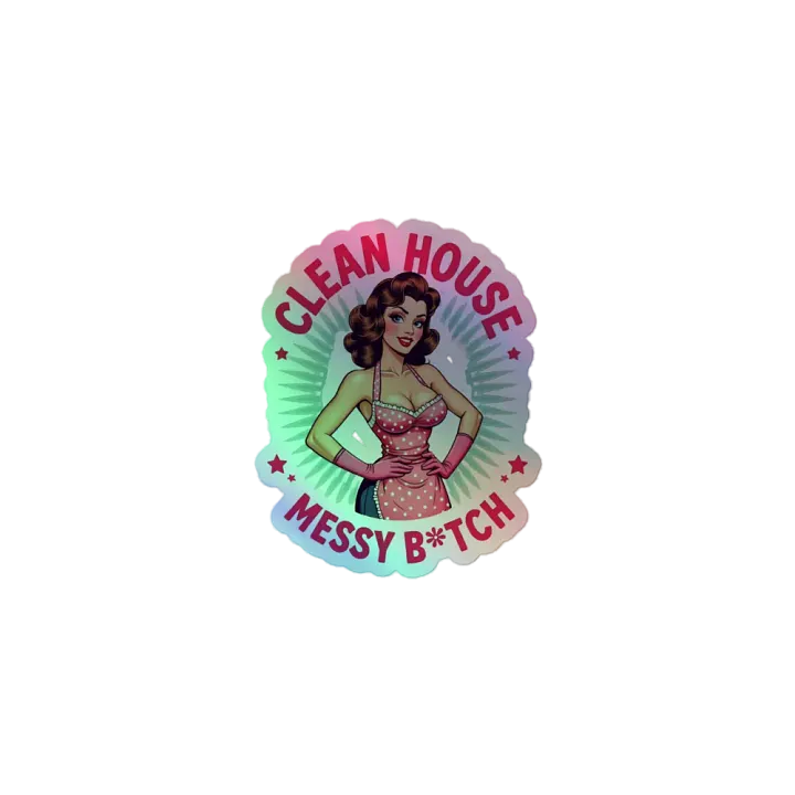 Clean House, Messy B*tch - Retro Sass Holographic Sticker Set product image (1)