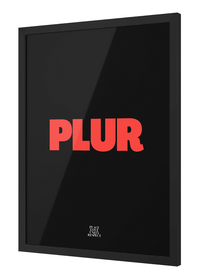 Peace. Love. Unity. Respect Red Framed Print product image (2)