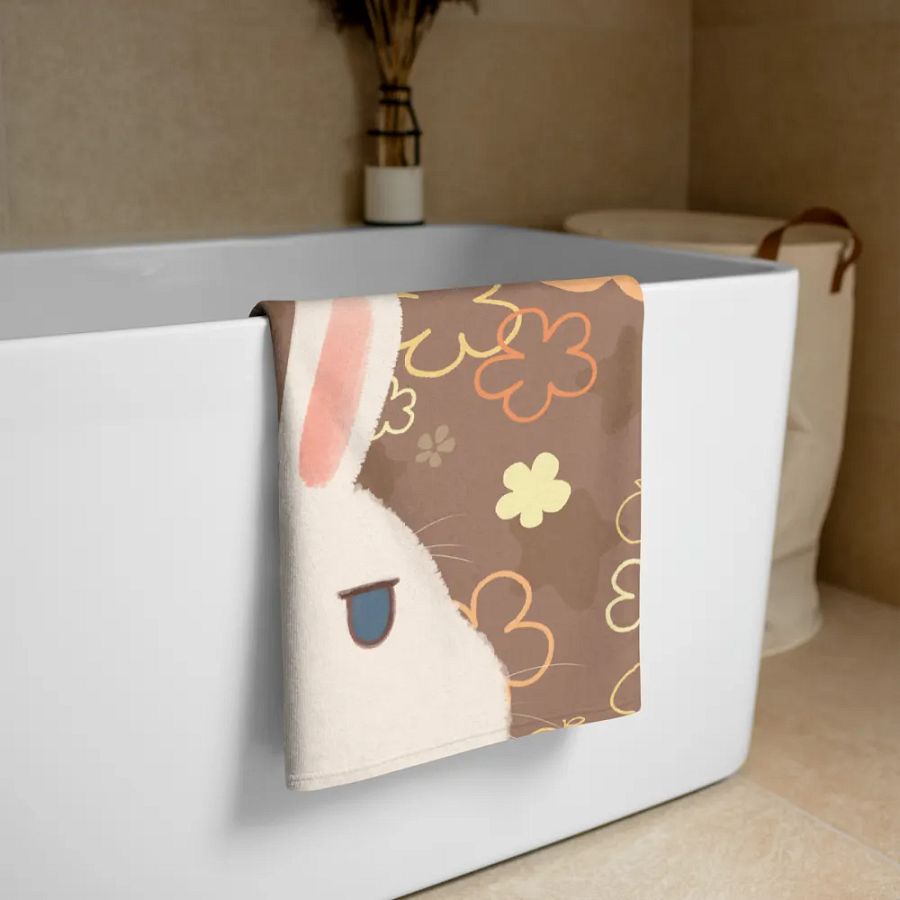 Peeking Maru Bath Towel product image (3)