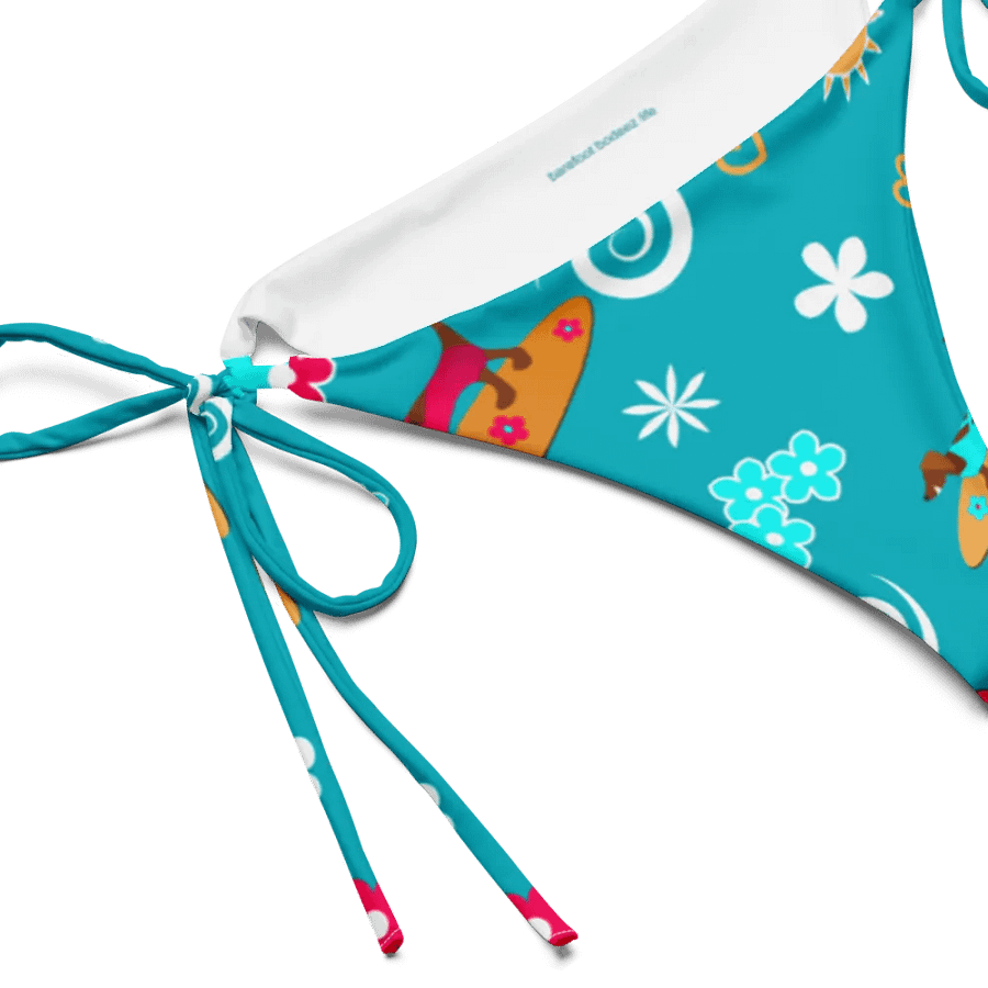 Surfing Dachshund Pattern String Bikini Bottom product image (4)