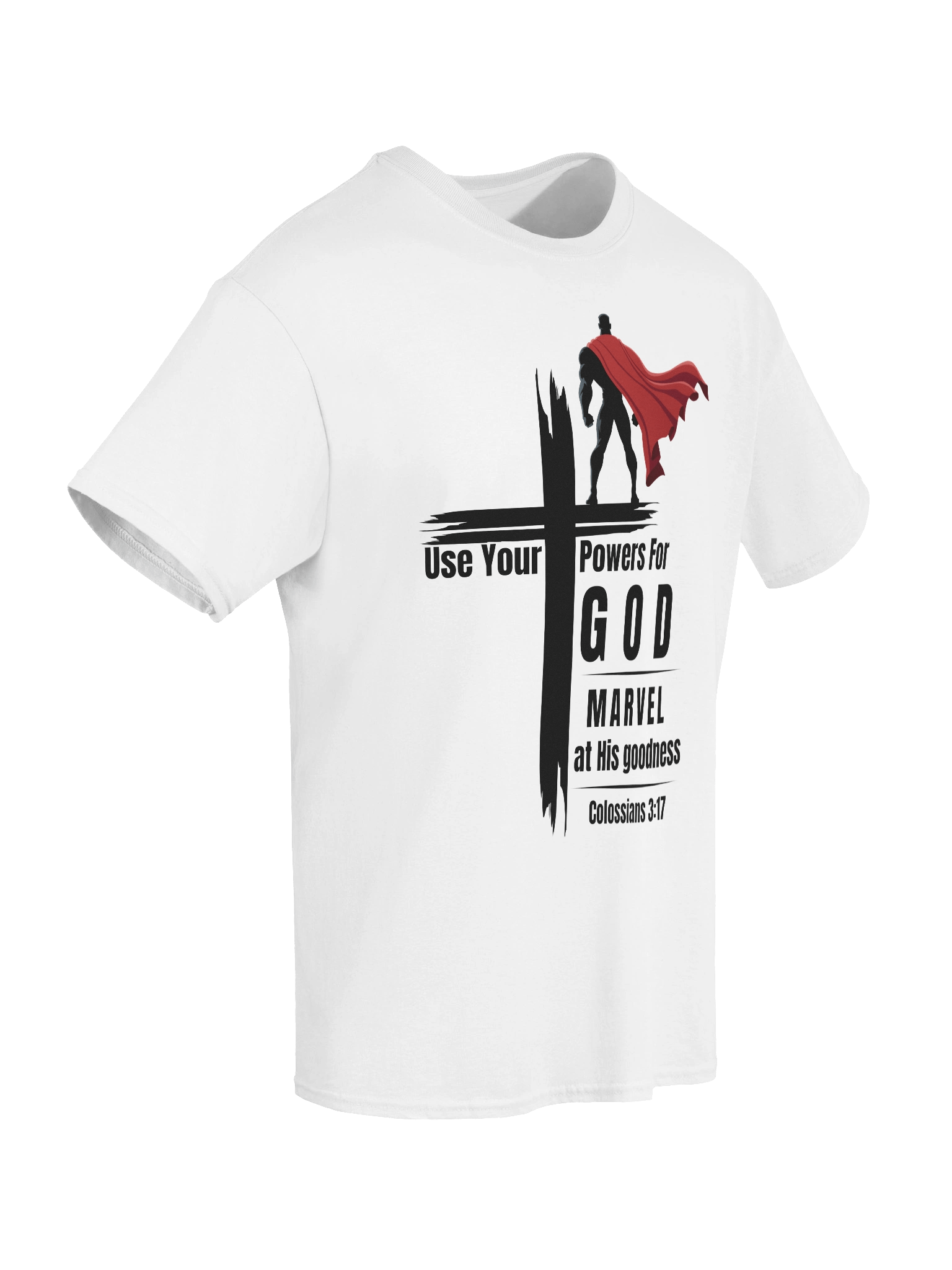 Use your powers for God - Marvel at His Goodness Christian Superhero T-Shirt product image (8)