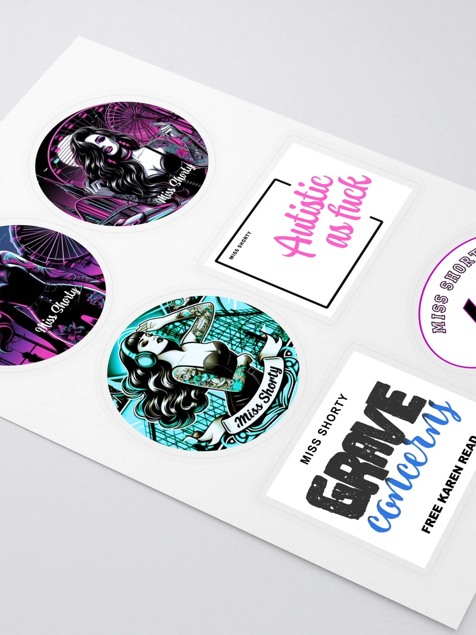 Miss Shorty Sticker Set 1 product image (2)
