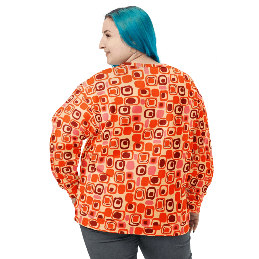 Mid-Century Pattern Orange Sweatshirt product image (12)