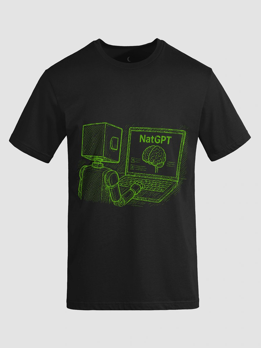 NatGPT: Check important info shirt - Black Tee product image (8)