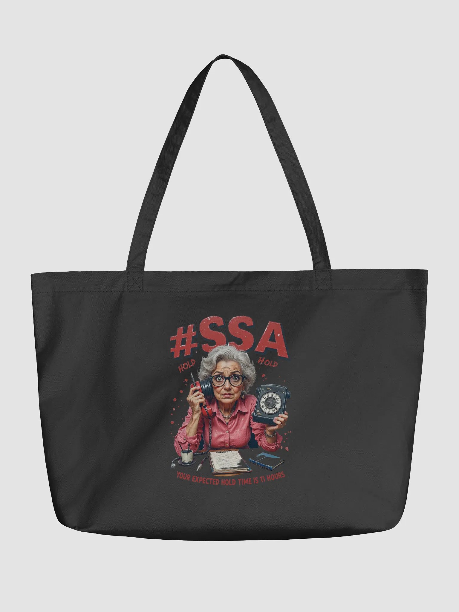 Social Security Hold Time Tote Bag product image (2)