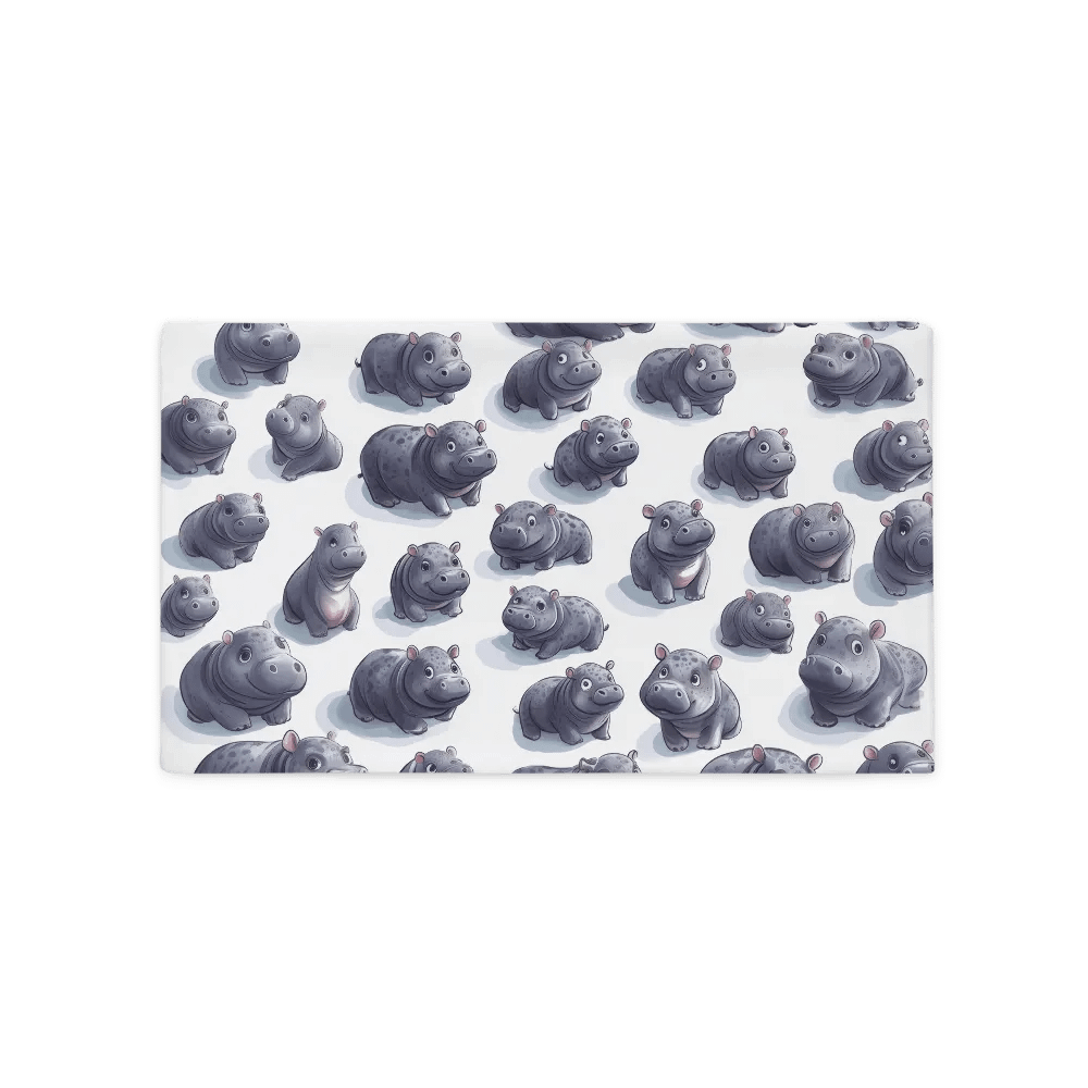 Happy Hippo Pillow Case product image (8)