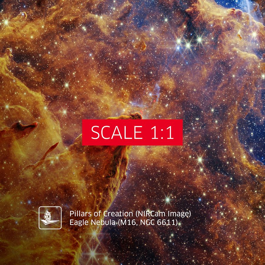 JWST Pillars of Creation, 2022 - Eagle Nebula, M16, NGC 6611 (James Webb/JWST) — space poster, science poster product image (5)