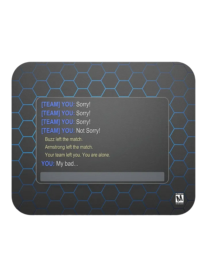 Carball Quick Chat Champ: Not Sorry - Mouse Pad | #MadeByMELO product image (2)