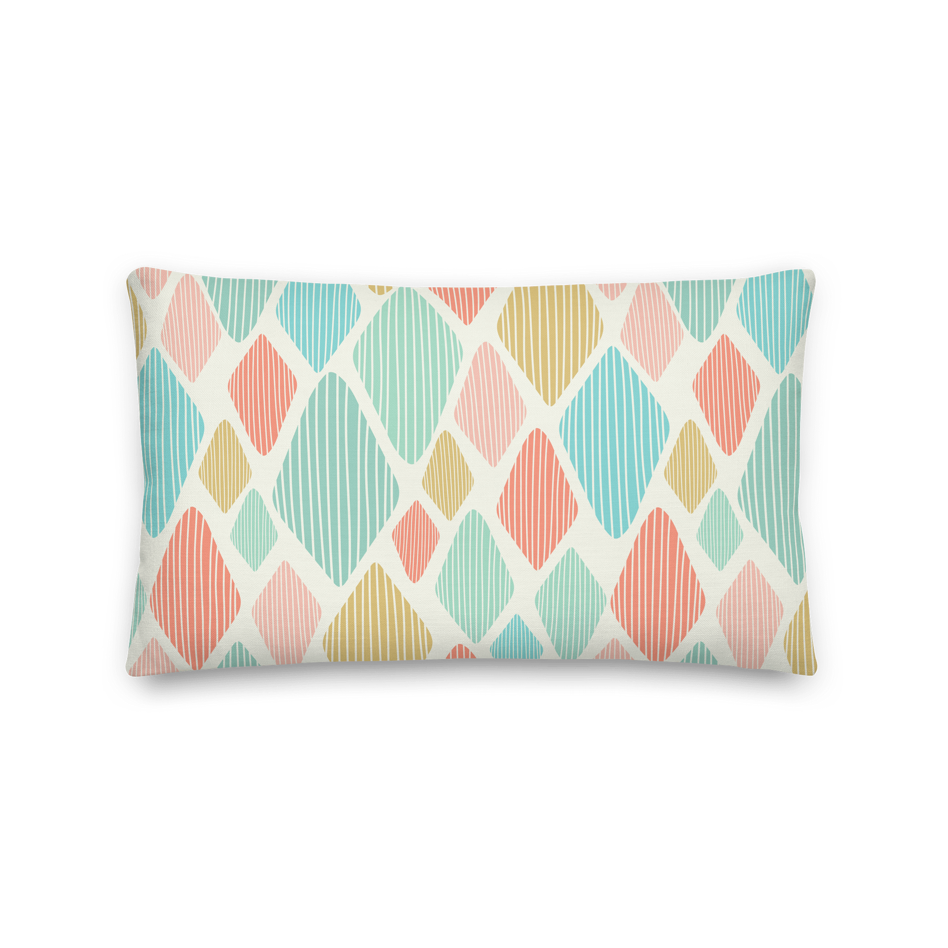 Pastel Diamond Pattern Throw Premium Pillow product image (1)