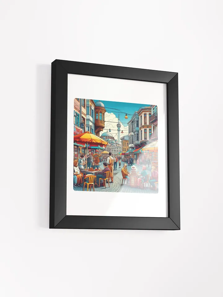 Cityscape Conversations Framed Poster | Ankara city Ai work product image (20)