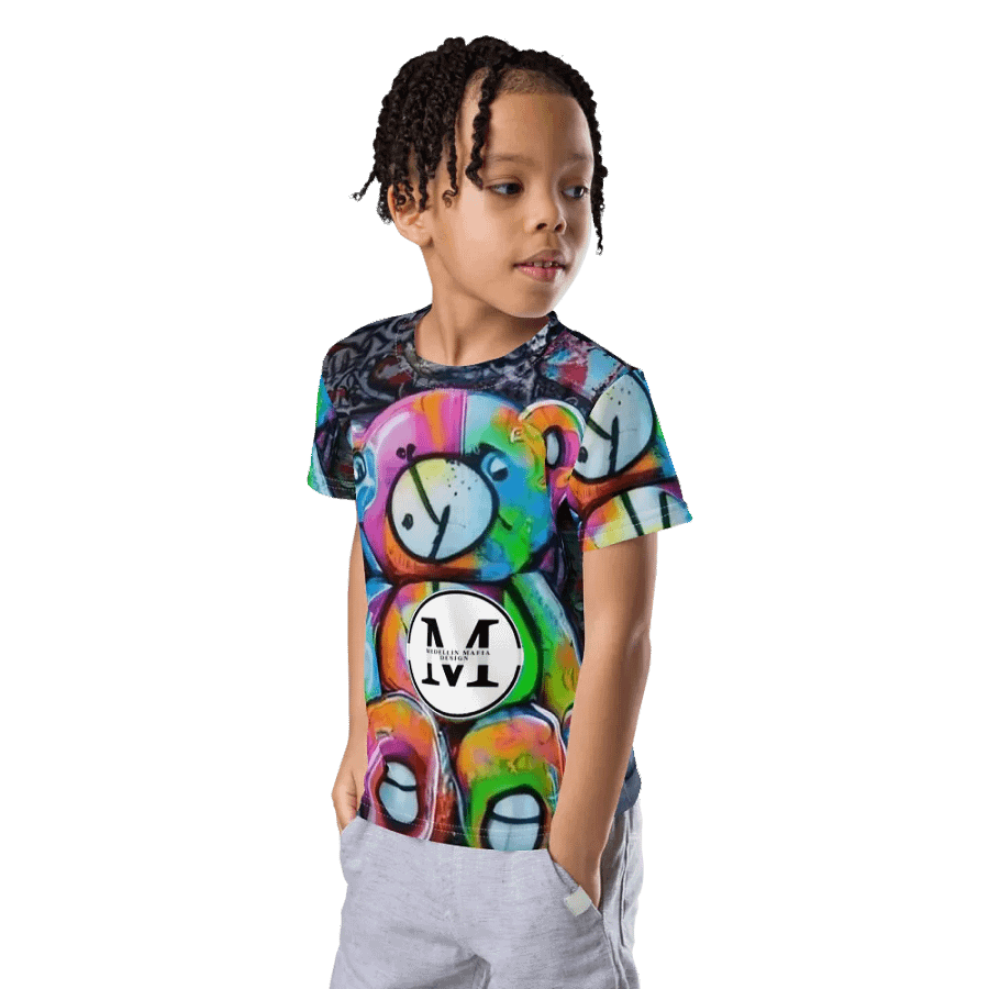 Graffiti Teddy Bear Kids T-Shirt product image (12)