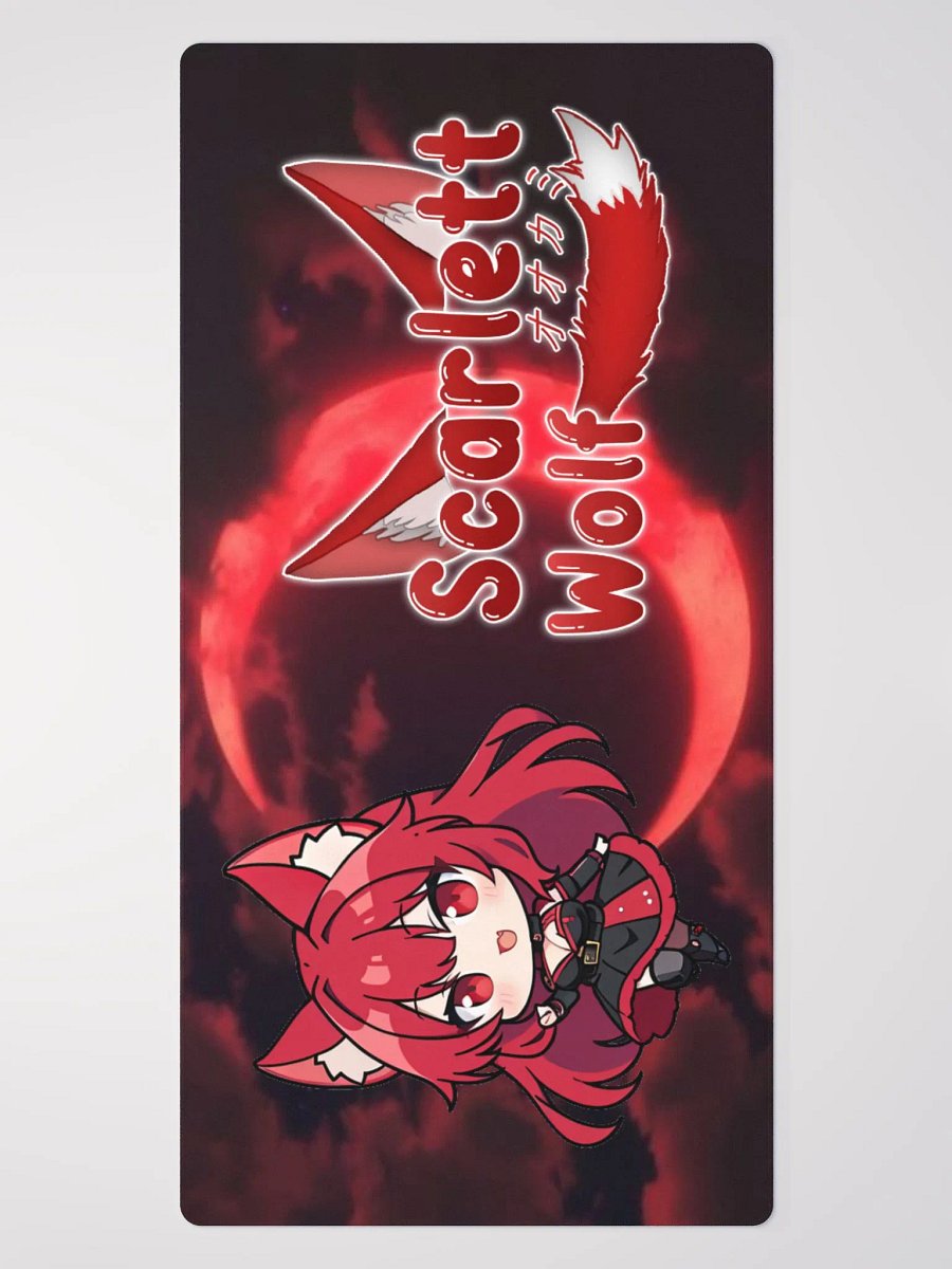 Scarlett Wolf Red Moon Gaming Mouse Pad Large product image (1)