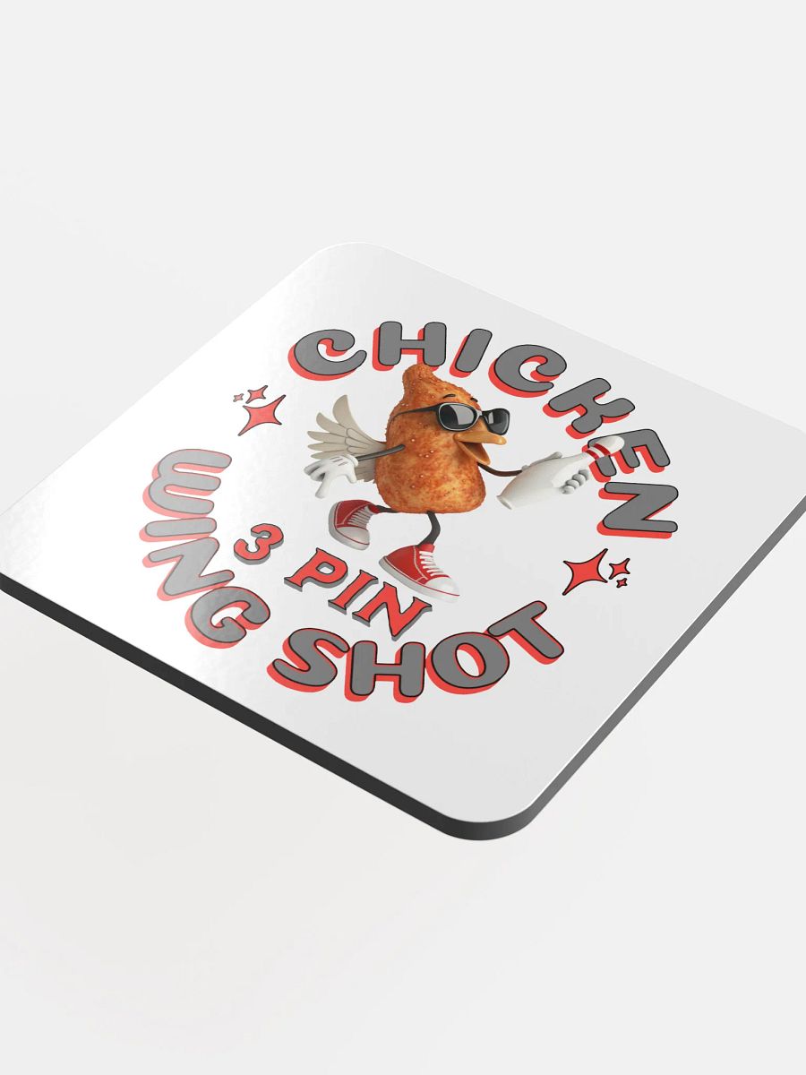 Chicken Wing Shot 3 Pin Bowling Coaster product image (1)