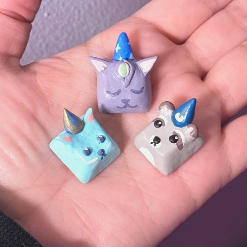 Suuuuper excited to show you these keycap prototypes!! Working on my technique, but these should be available at any in-perso...