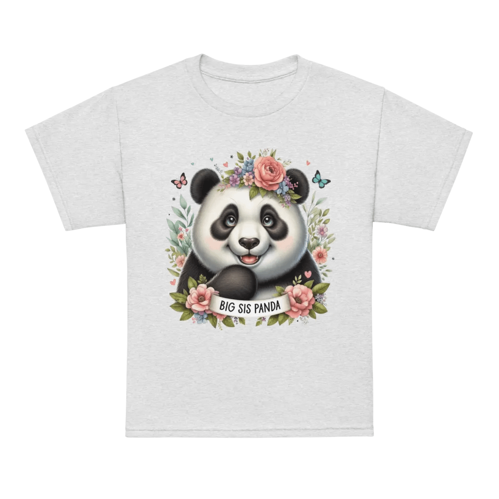 Floral Crown Panda Big Sis Tee product image (39)