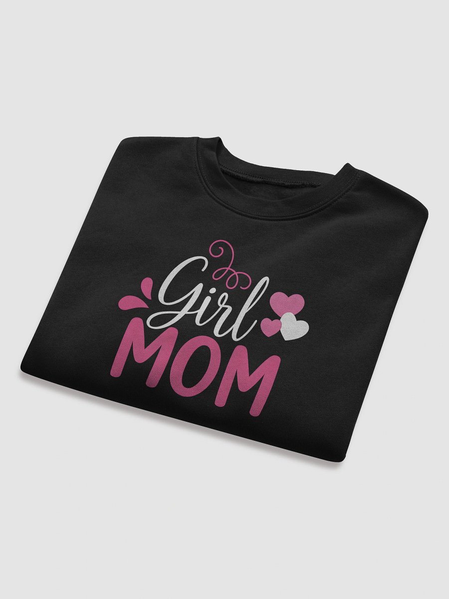 Girl Mom Crop Top – Cute Pink & White Heart Design | Stylish Mom of Girls Shirt product image (8)