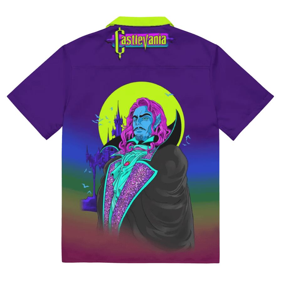 Castlevania Neon Tribute Hawaiian Button up product image (12)