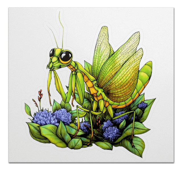 Mantis collant/stickers kiss cut product image (1)