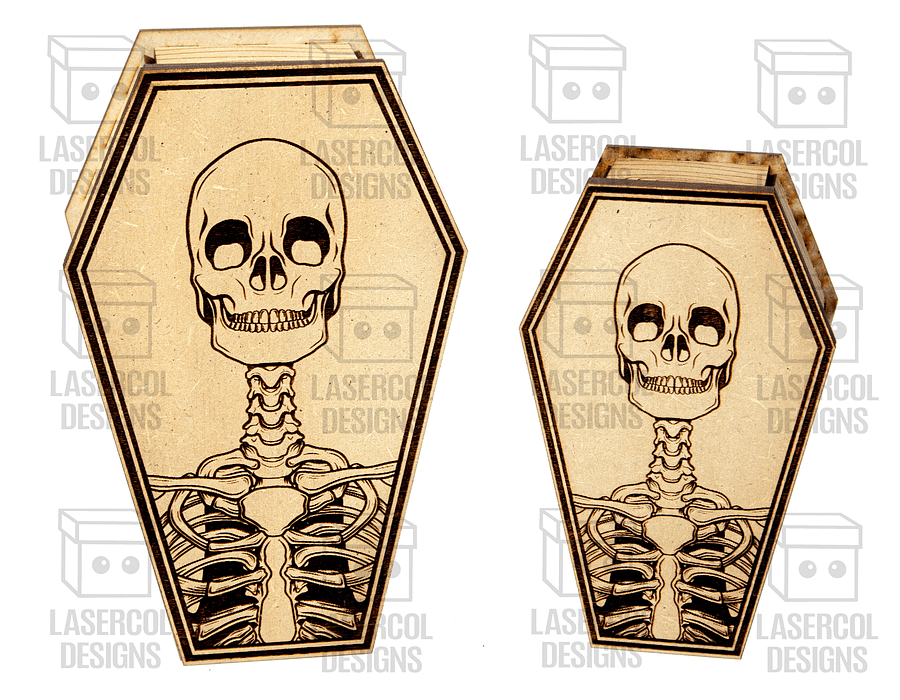 Halloween Coffin Box Set 1 (2 Sizes) - Laser Cut Files product image (3)