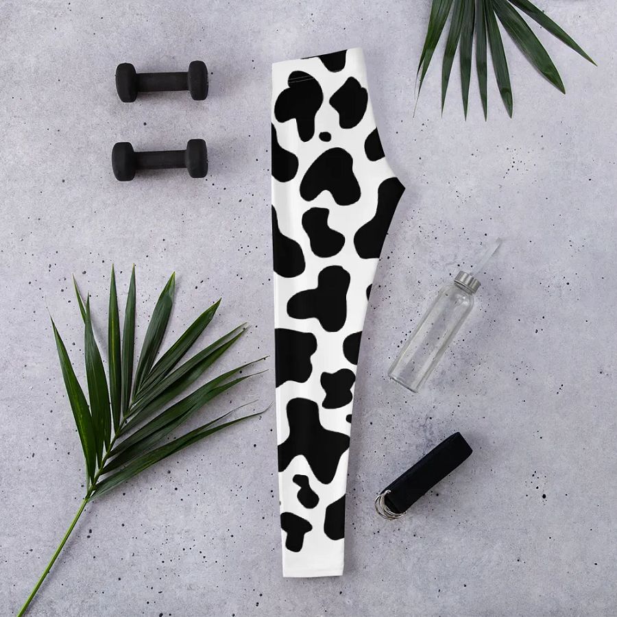 Chic Cow Print Leggings – Trendy & Comfortable for Every Occasion product image (2)